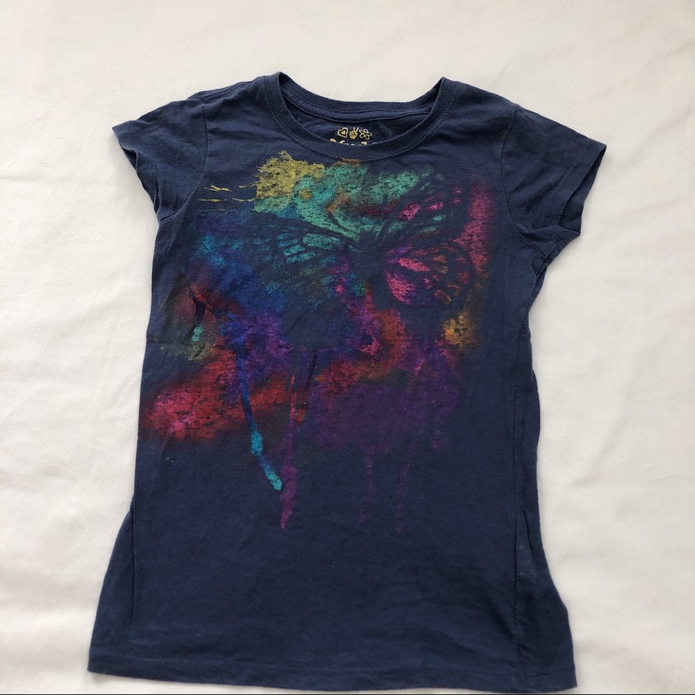 Mudd Colorful Butterfly Shirt